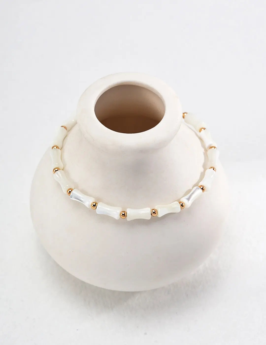 White Bamboo Bracelet-1