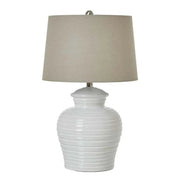 White Ceramic Pot Lamp - Memoriex 