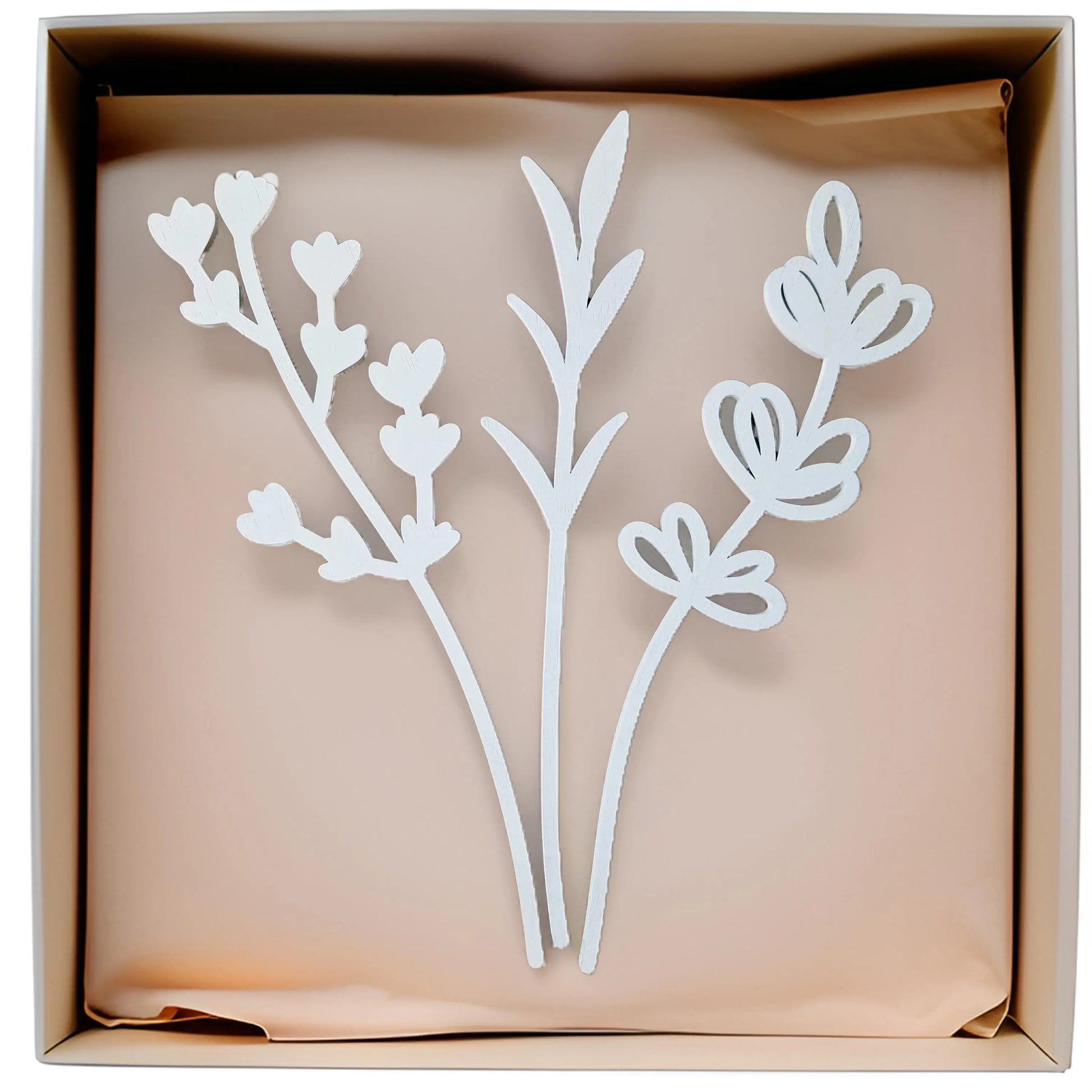 White Wooden Flower Bouquet Gift - Memoriex 