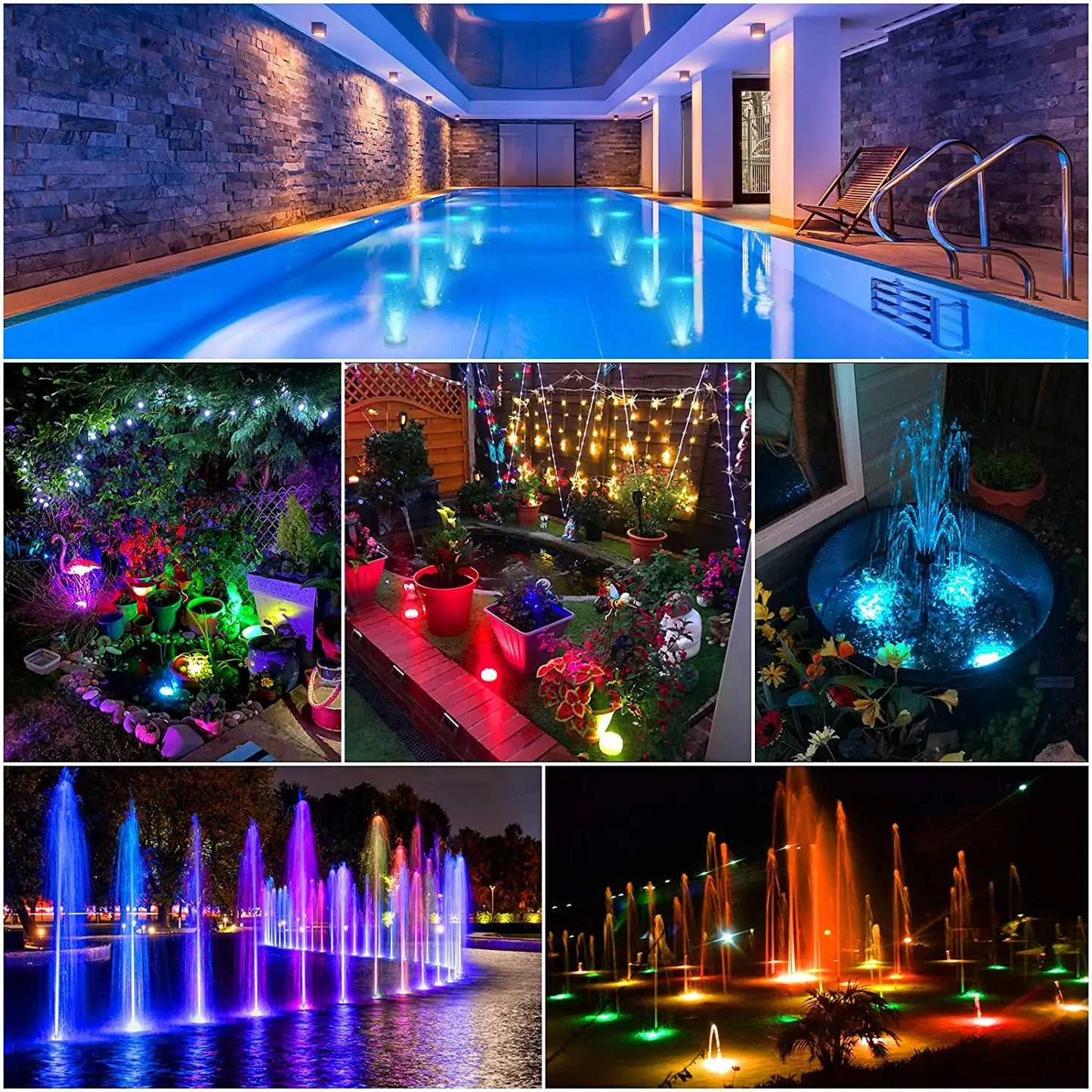 Wholesale Multi Color Submersible LED Lights Underwater Pool Light-1