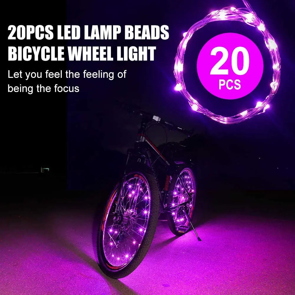 Wholesale Ornaments Bike Wheel Spoke Light (2 Tires)-1