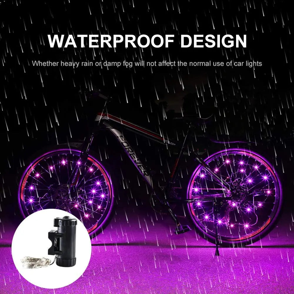 Wholesale Ornaments Bike Wheel Spoke Light (2 Tires)-2