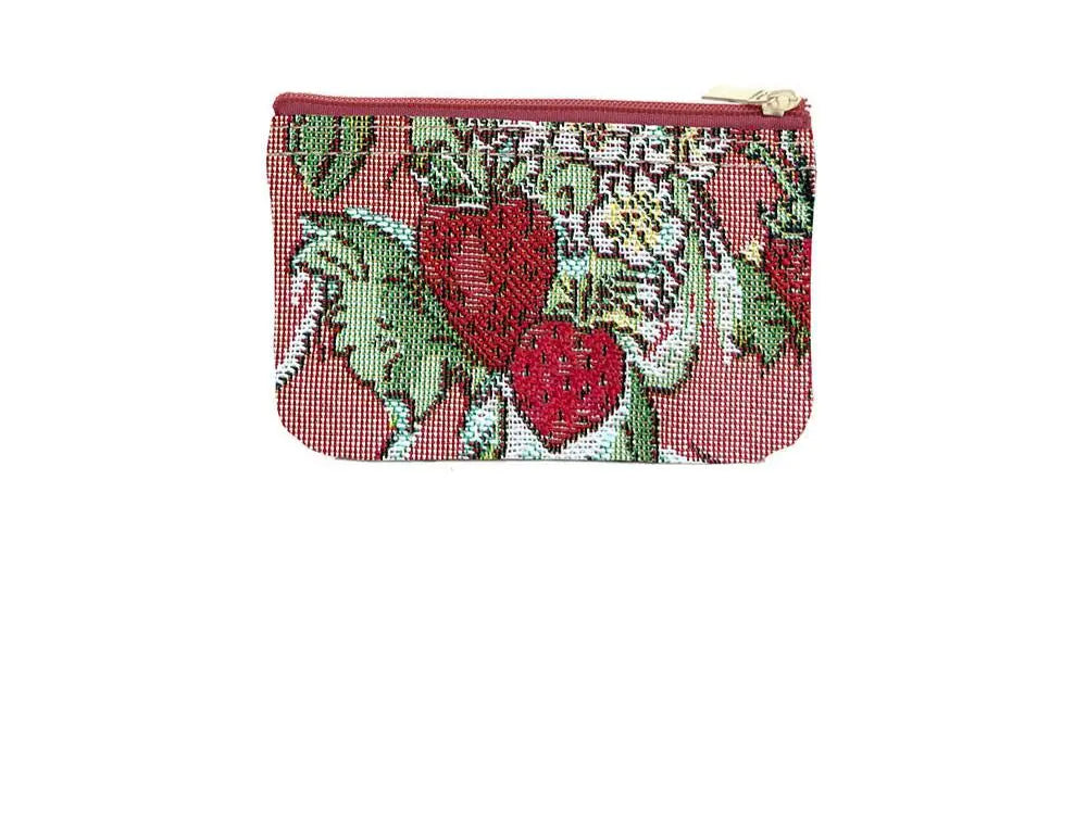 Wild Strawberry by Claire Louise Designs - Zip Coin Purse-0