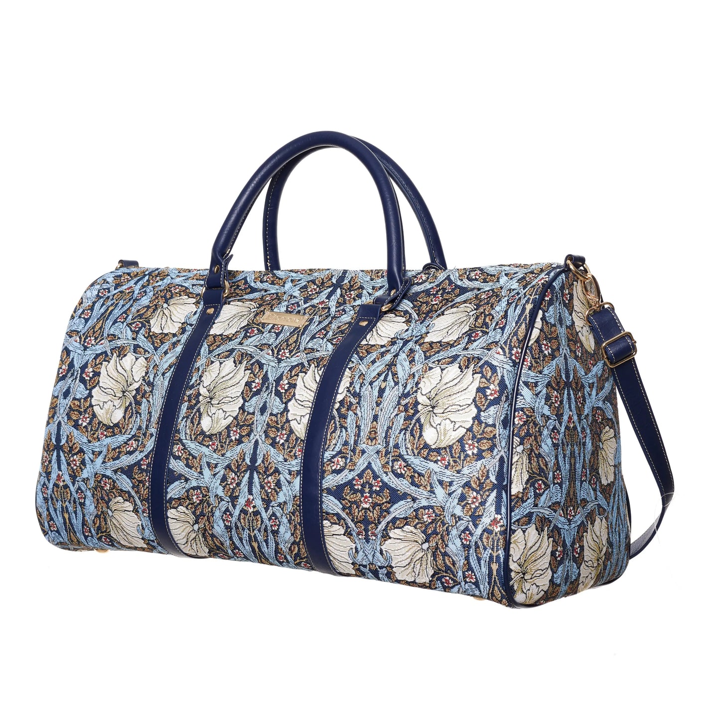 William Morris Pimpernel and Thyme Blue - Big Holdall Bag-1