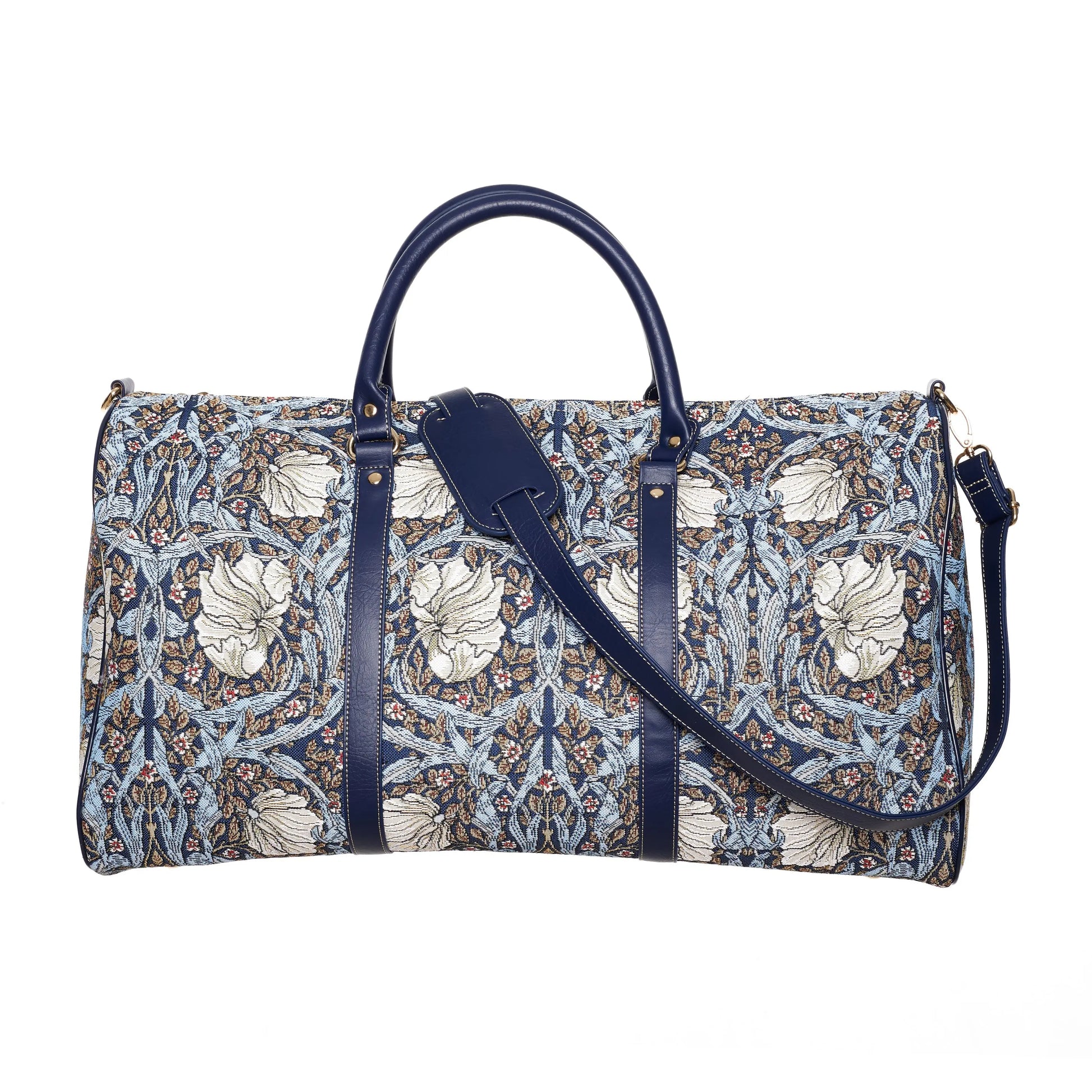 William Morris Pimpernel and Thyme Blue - Big Holdall Bag-2