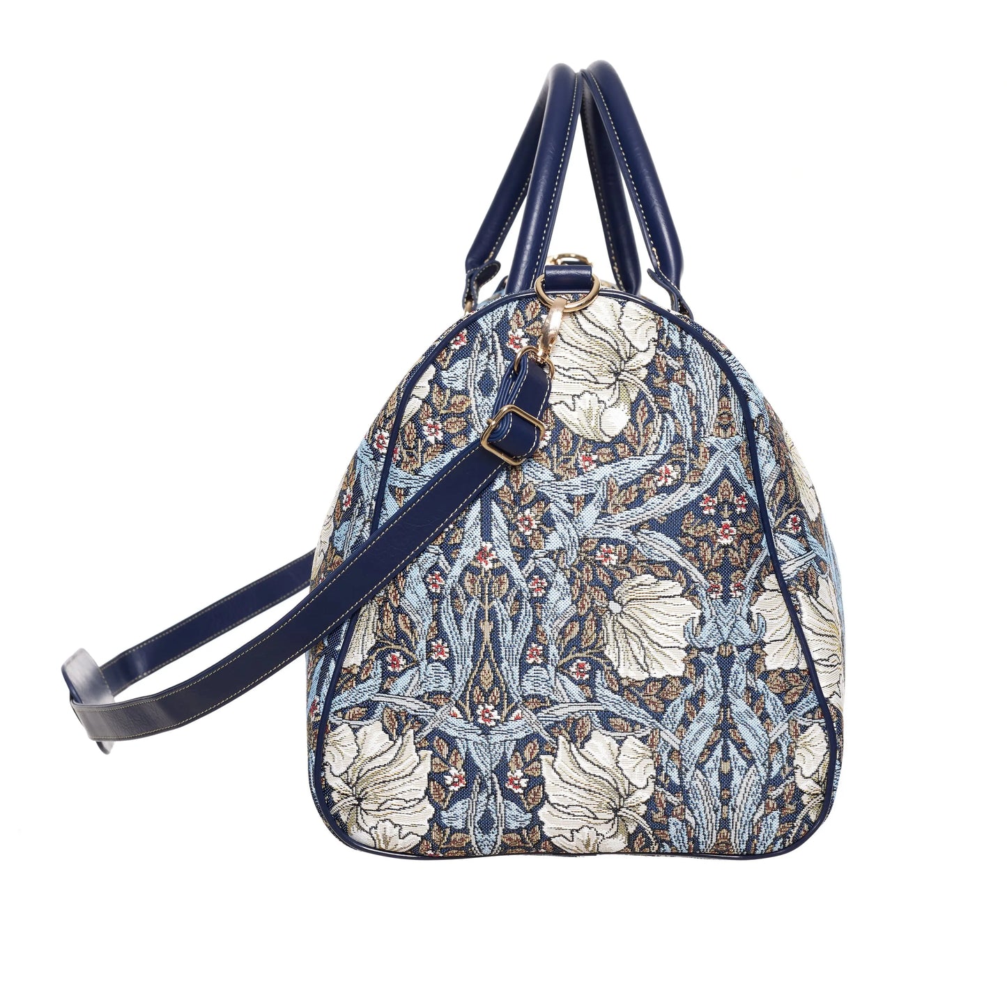 William Morris Pimpernel and Thyme Blue - Big Holdall Bag-3