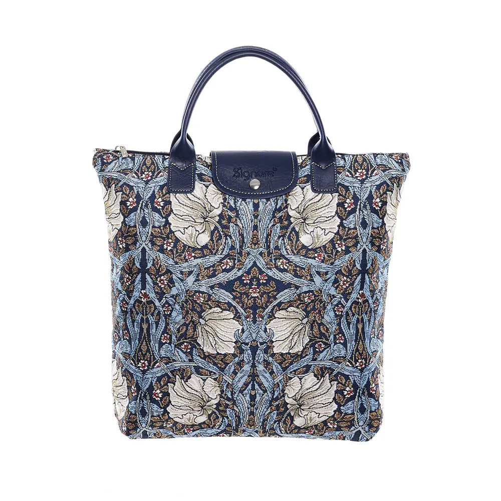 William Morris Pimpernel and Thyme Blue - Foldaway Bag-0