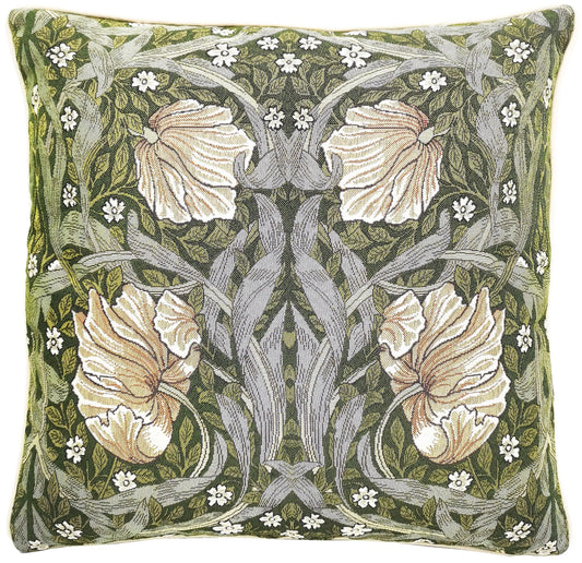 William Morris Pimpernel and Thyme Green - Panelled Cushion Cover 45cm*45cm-0