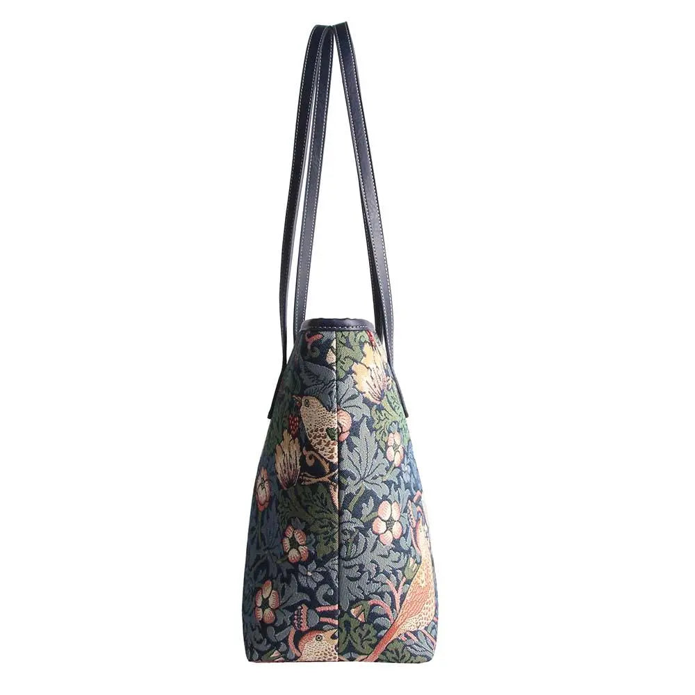 William Morris Strawberry Thief Blue - College Bag - Memoriex 