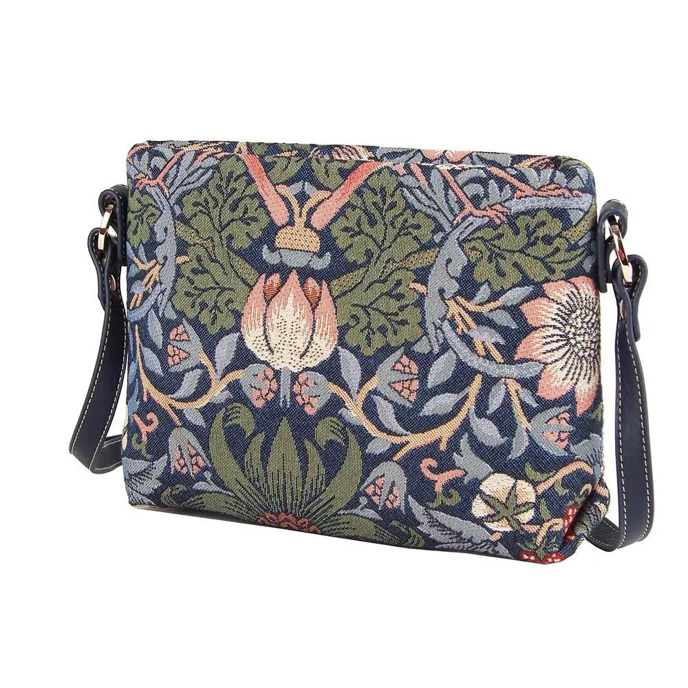 William Morris Strawberry Thief Blue - Cross Body Bag-2