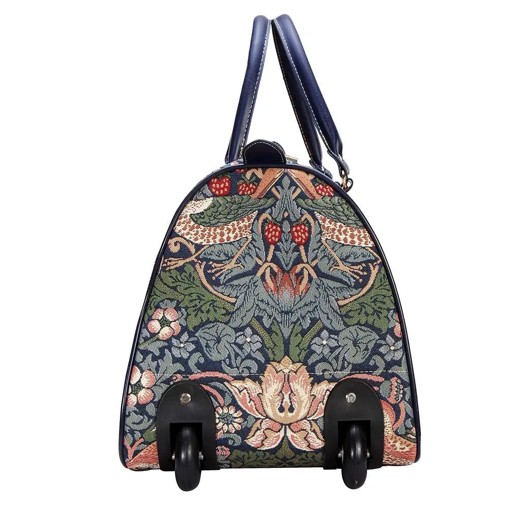 William Morris Strawberry Thief Blue - Pull Holdall-4