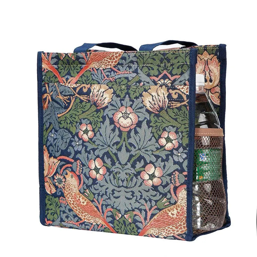 William Morris Strawberry Thief Blue - Shopper Bag-2