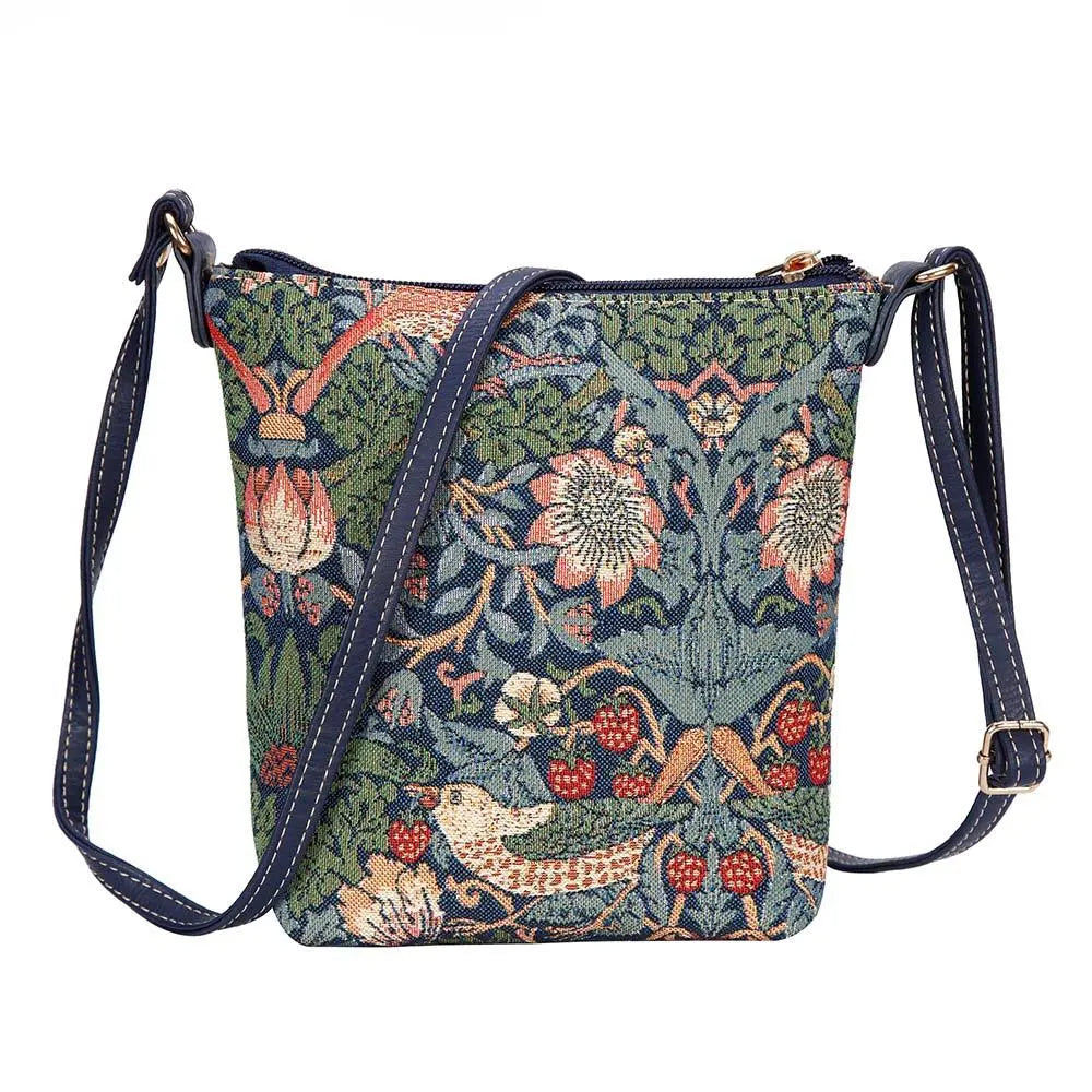 William Morris Strawberry Thief Blue - Sling Bag-1