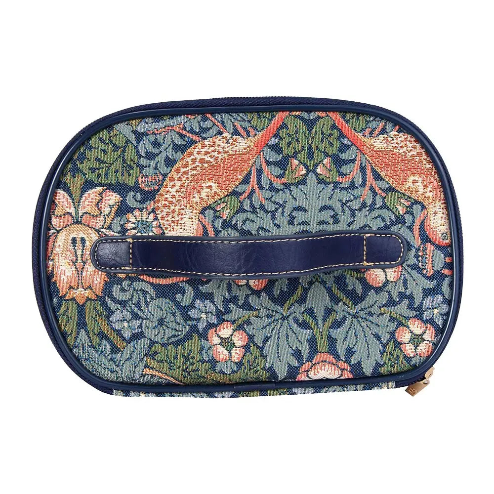 William Morris Strawberry Thief Blue - Toiletry Bag-2