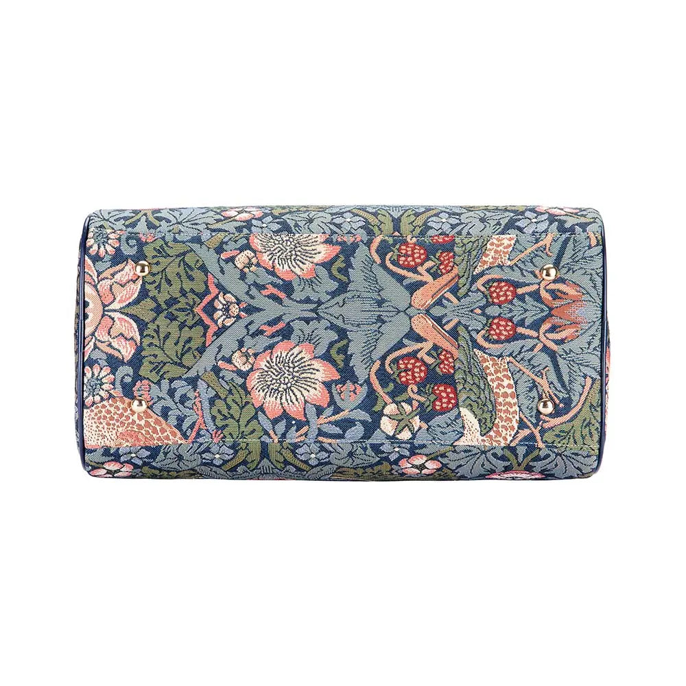 William Morris Strawberry Thief Blue - Travel Bag-4