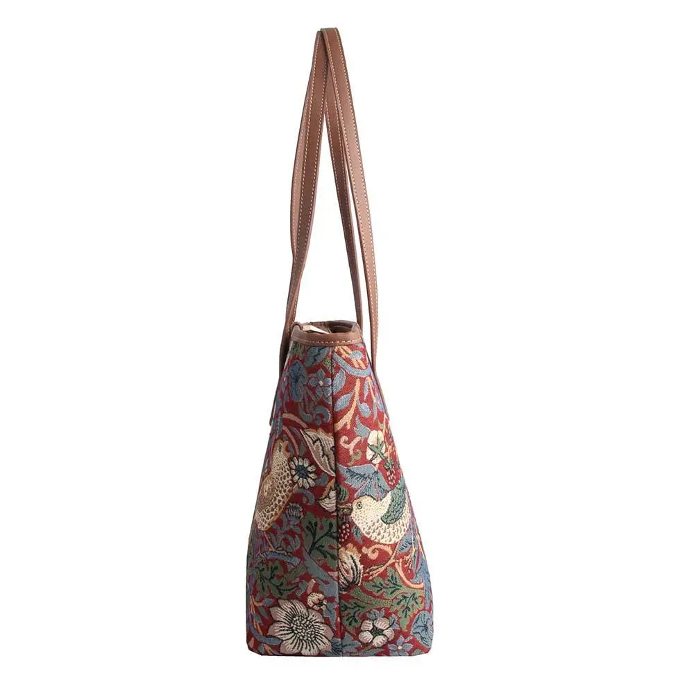 William Morris Strawberry Thief Red - College Bag-2