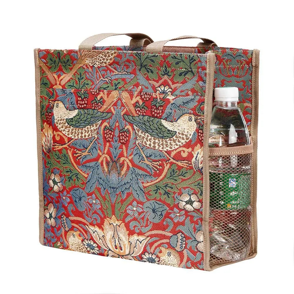 William Morris Strawberry Thief Red - Shopper Bag-1