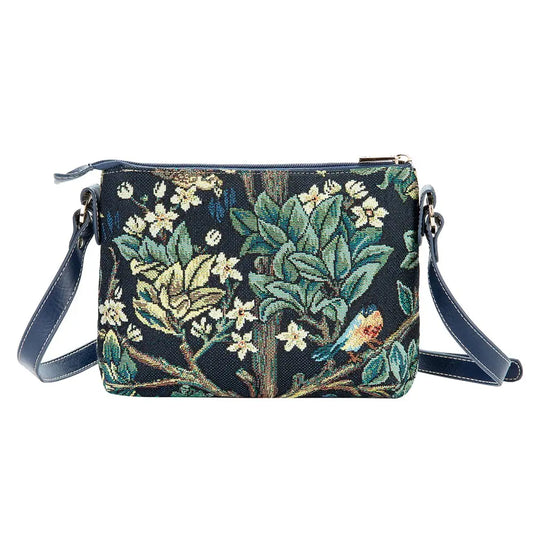 William Morris Tree of Life Blue - Cross Body Bag - Memoriex 