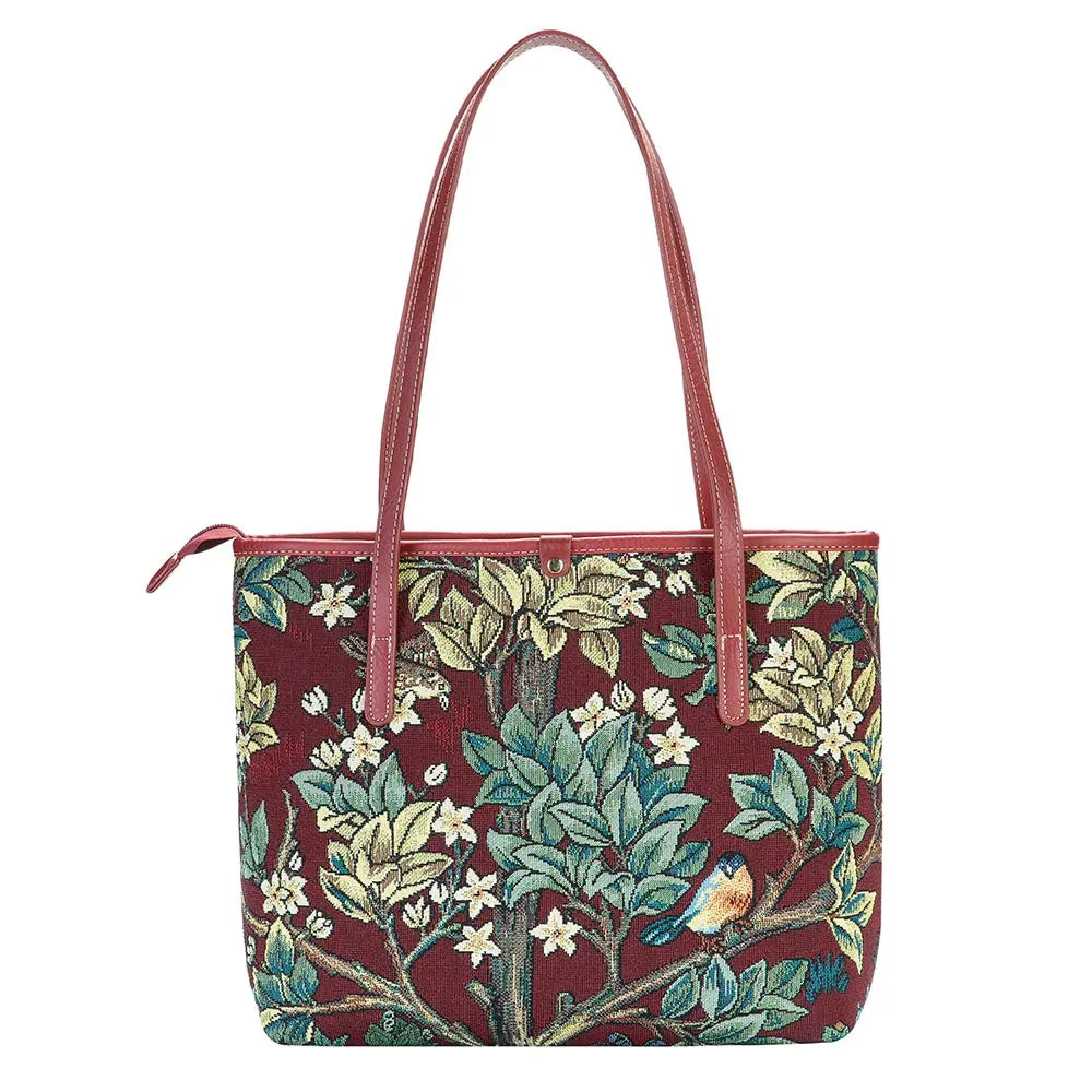 William Morris Tree of Life Red - College Bag-0