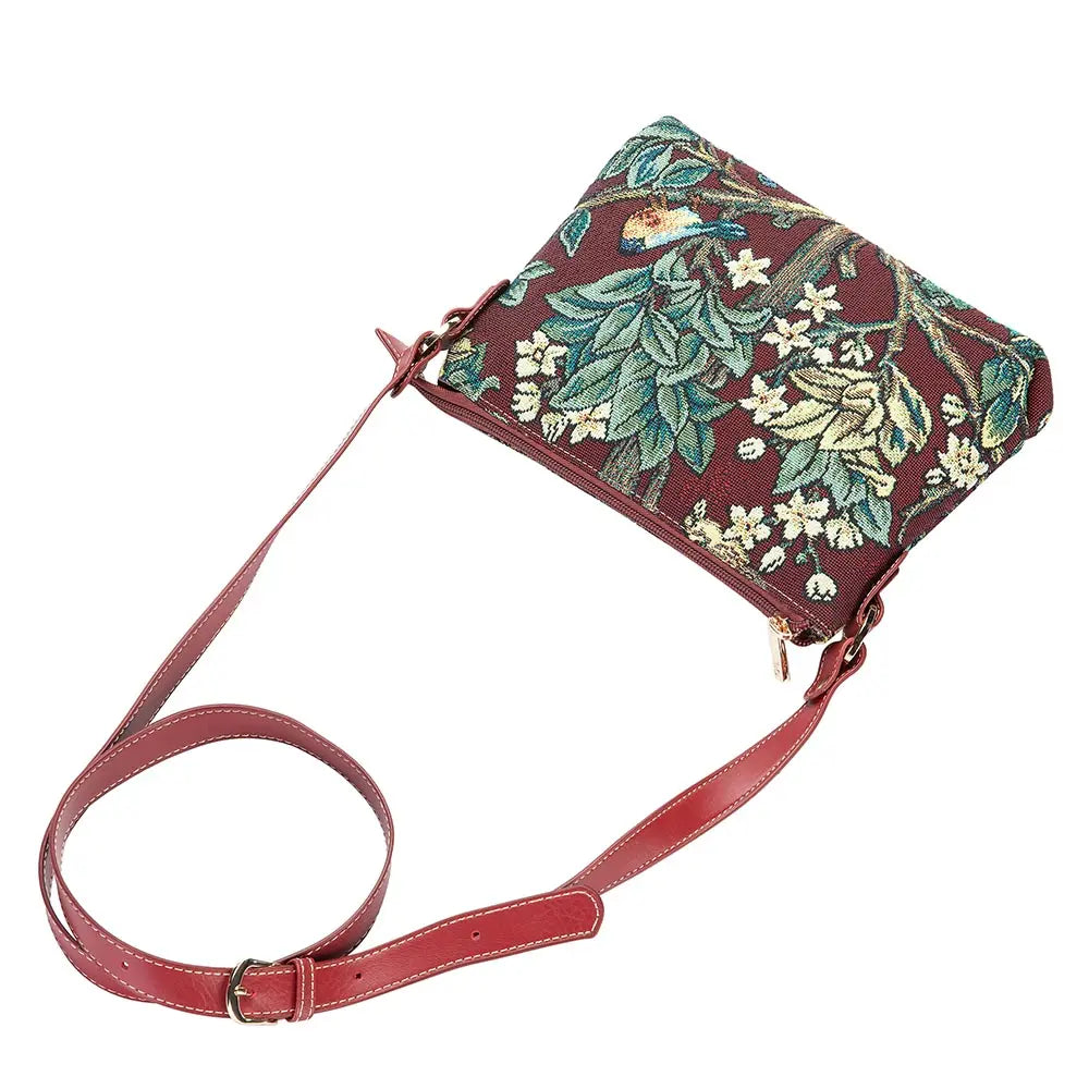 William Morris Tree of Life Red - Cross Body Bag-5