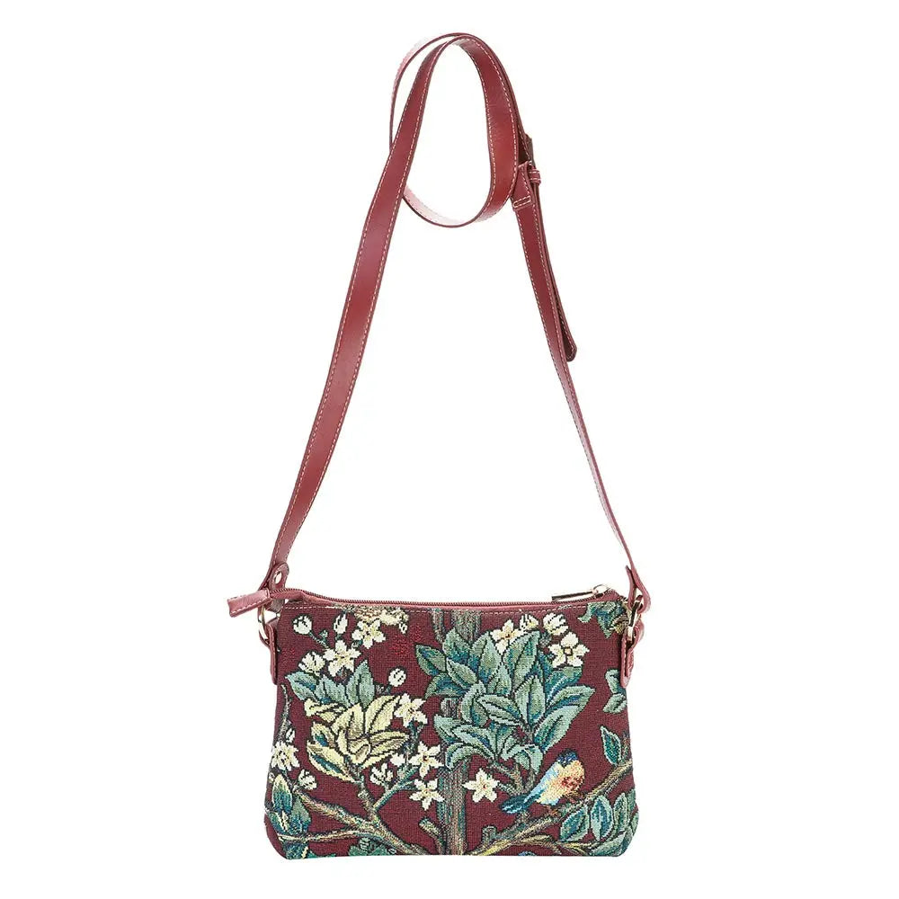 William Morris Tree of Life Red - Cross Body Bag-6