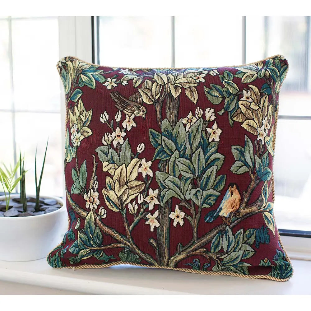 William Morris Tree of Life Red - Cushion Cover Art 45cm*45cm-2