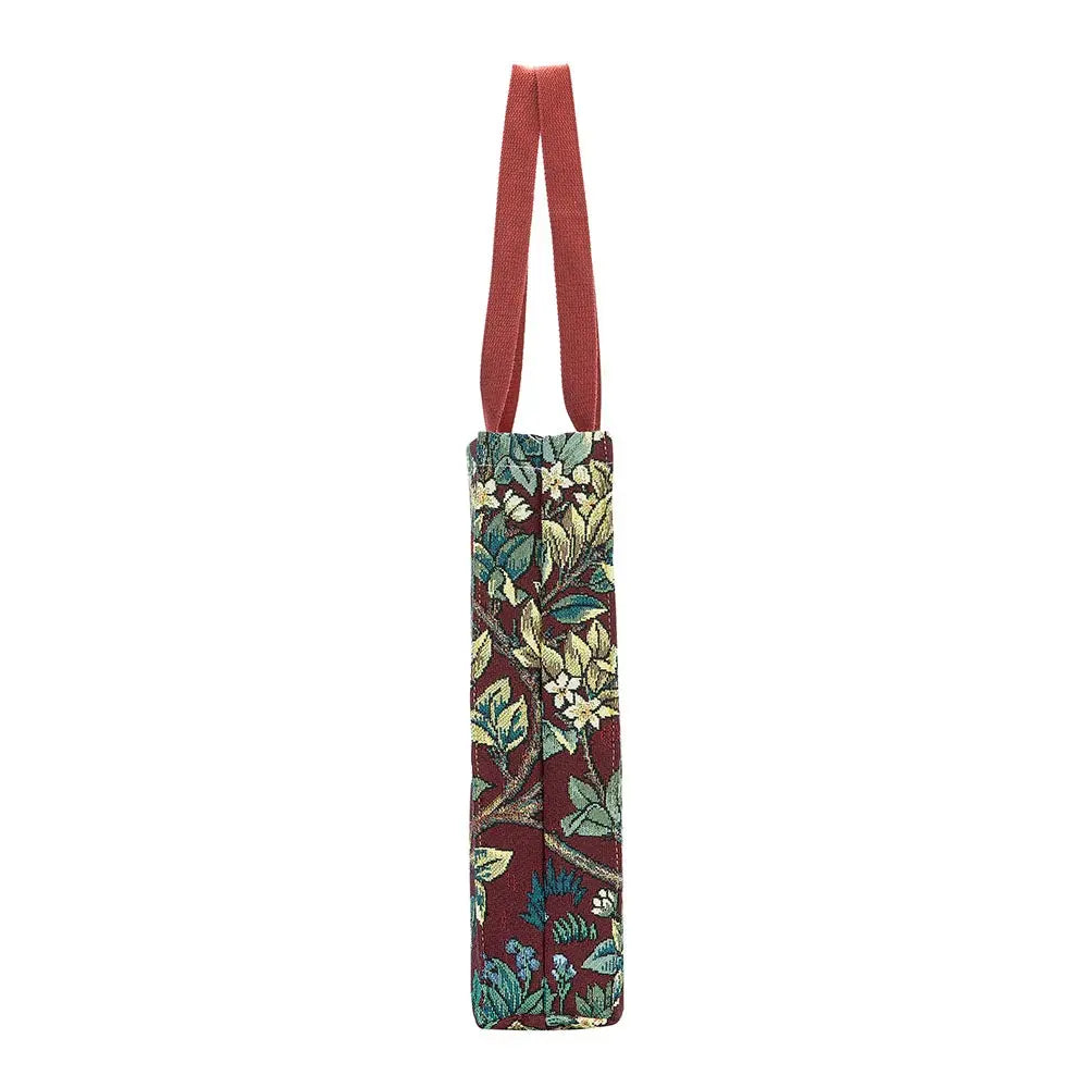 William Morris Tree of Life Red - Gusset Bag-1