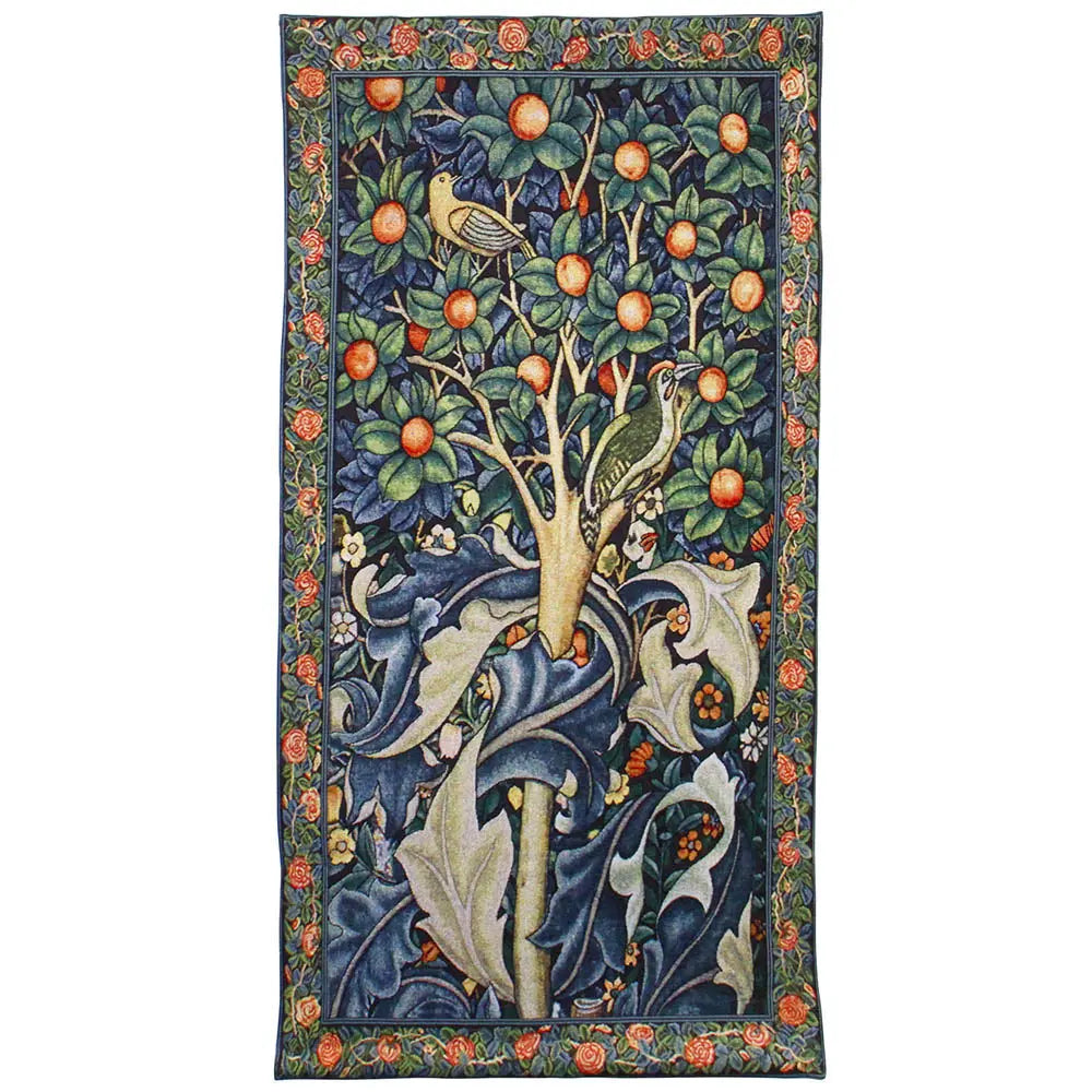 William Morris Woodpecker in a Fruit Tree - Wall Hanging 69cm x 139cm (70 rod)-1