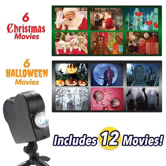 Window Projector Wonderland Christmas Projector TV Halloween Projector - Memoriex 