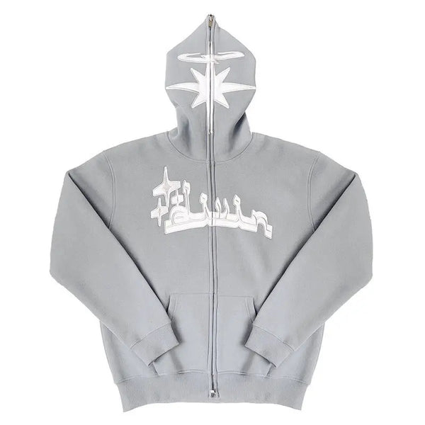 Winter Gothic dark top printed loose hooded hoodie for women - Memoriex 
