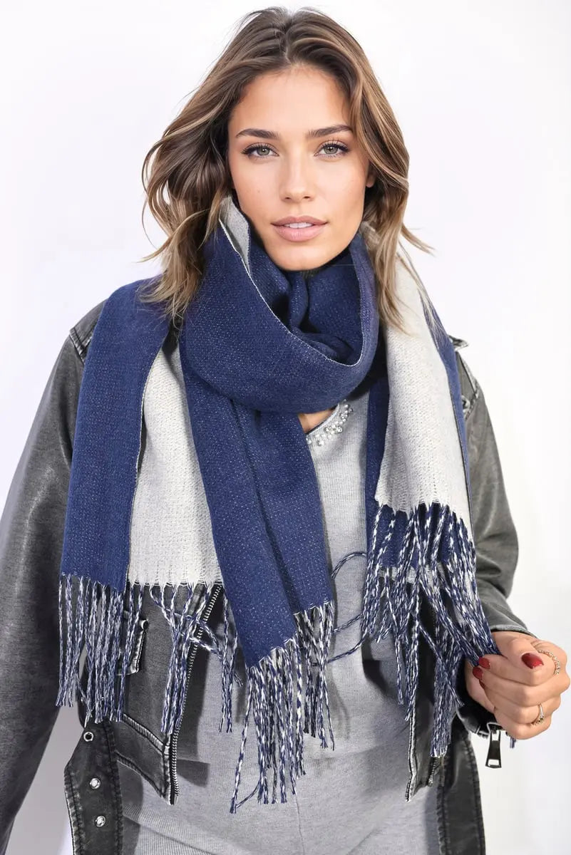 Winter Oversized Scarf with Tassel - Memoriex 