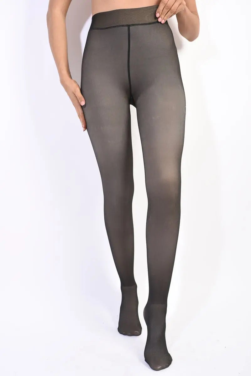 Winter Tights Fleece Lined Pantyhose Leggings-0