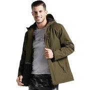 Winter USB Infrared Heating Cotton Men Women Jacket Outdoor Camping Windproof Windbreaker Hiking Climbing Fleece Coat - Memoriex 