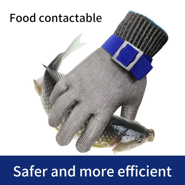 Wire Gloves Cutting Slaughter Chainsaw Work Labor Protection Hand Stainless Steel Metal Anti-Cutting Gloves - Memoriex 