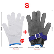 Wire Gloves Cutting Slaughter Chainsaw Work Labor Protection Hand Stainless Steel Metal Anti-Cutting Gloves - Memoriex 