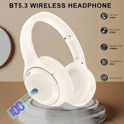 Wireless Bluetooth headset with battery display long battery life and foldable design - Memoriex 