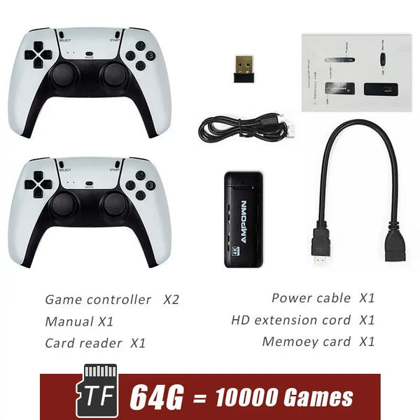 Wireless HD arcade PSP home TV game console U9 retro doubles mini game console - Memoriex 