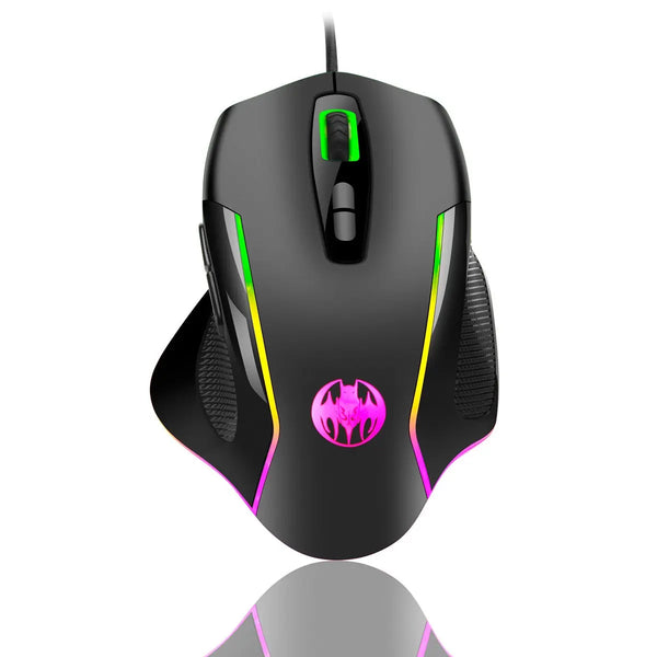 Wireless charging illuminated gaming mouse with anti sleep function automatic cursor movement to prevent computer screen lock - Memoriex 