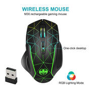 Wireless charging illuminated gaming mouse with anti sleep function automatic cursor movement to prevent computer screen lock - Memoriex 