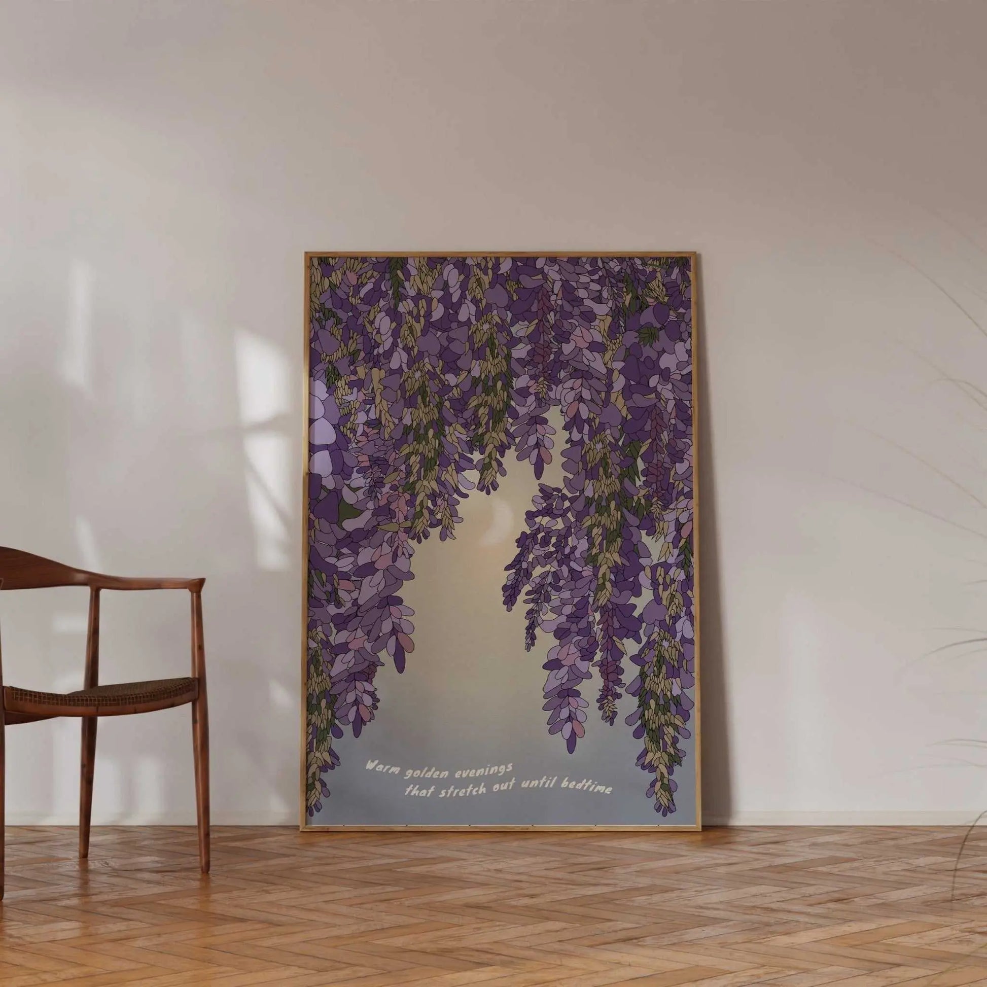 Wisteria and Moon Art Print-4