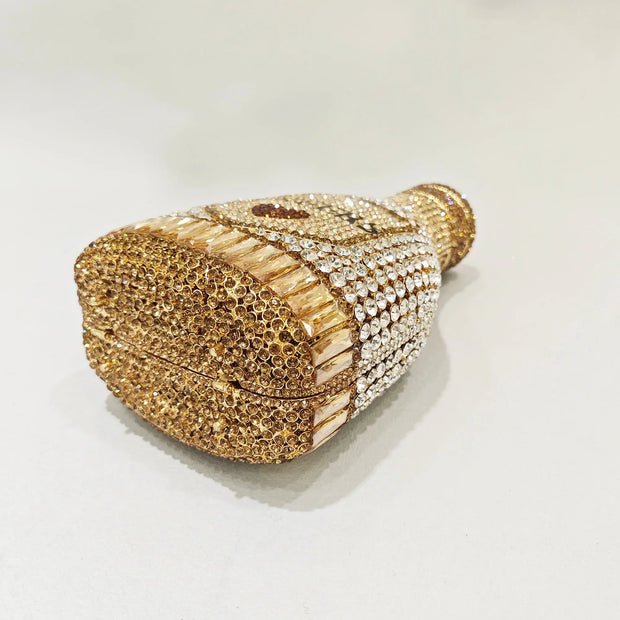 Women Bottle  Crystal Evening Bag Lady Diamond Wedding Bridal Purses Female Rhinestone Party Prom Clutches Bags - Memoriex 