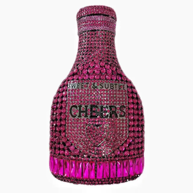 Women Bottle  Crystal Evening Bag Lady Diamond Wedding Bridal Purses Female Rhinestone Party Prom Clutches Bags - Memoriex 