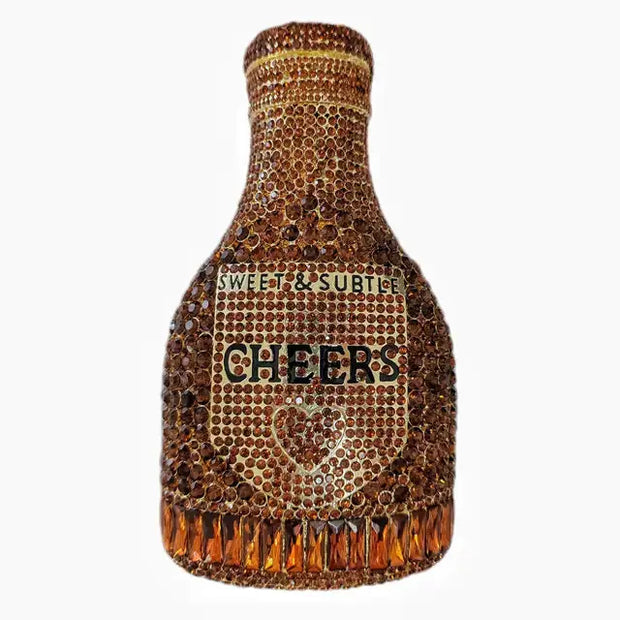 Women Bottle  Crystal Evening Bag Lady Diamond Wedding Bridal Purses Female Rhinestone Party Prom Clutches Bags - Memoriex 