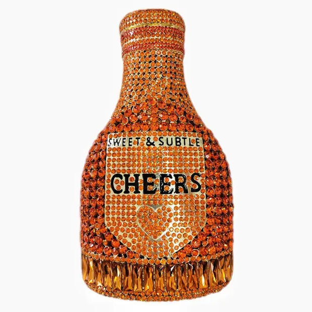 Women Bottle  Crystal Evening Bag Lady Diamond Wedding Bridal Purses Female Rhinestone Party Prom Clutches Bags - Memoriex 