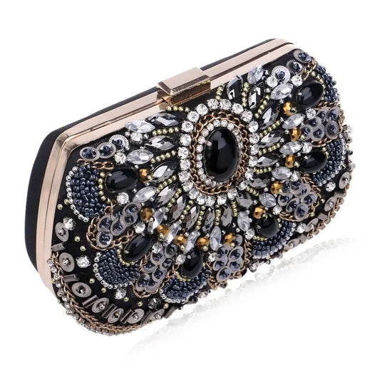 Women evening bags beaded wedding handbags clutch purse evening bag for wedding day clutches evening bags embroidery bags-0