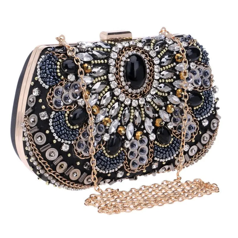 Women evening bags beaded wedding handbags clutch purse evening bag for wedding day clutches evening bags embroidery bags-1