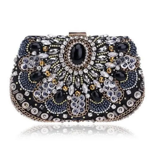 Women evening bags beaded wedding handbags clutch purse evening bag for wedding day clutches evening bags embroidery bags-2