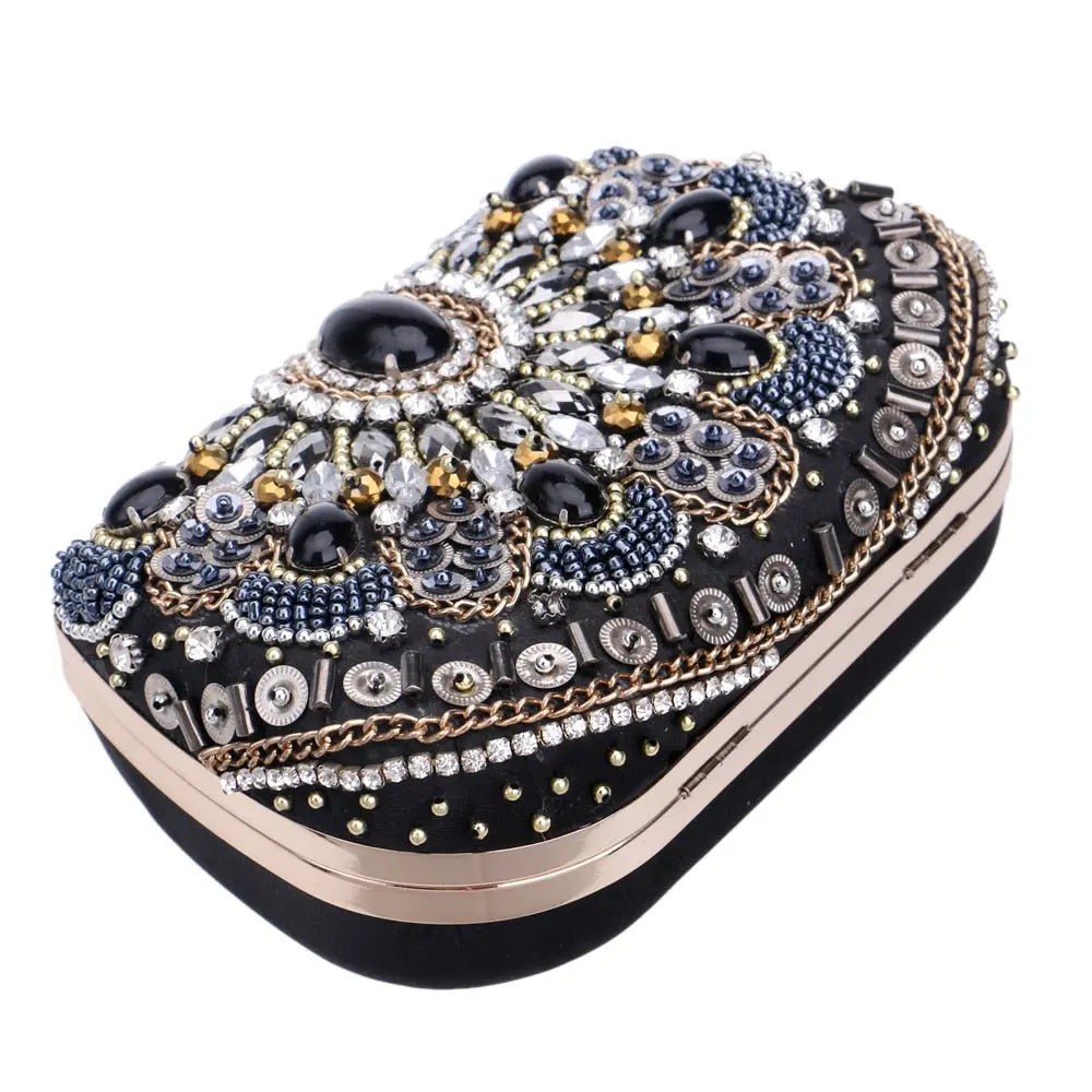 Women evening bags beaded wedding handbags clutch purse evening bag for wedding day clutches evening bags embroidery bags-8