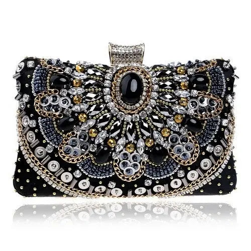 Women evening bags beaded wedding handbags clutch purse evening bag for wedding day clutches evening bags embroidery bags-14