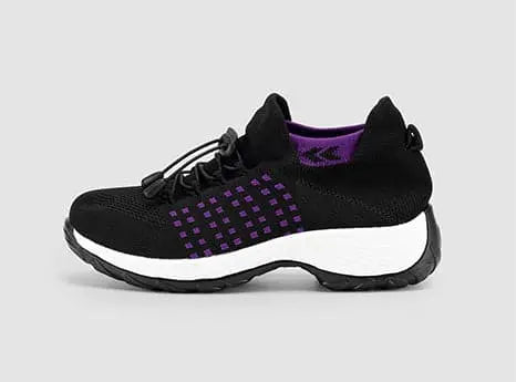 Women's Comfy Stylish Breathable Knit Upper Running Sock Sneakers-0